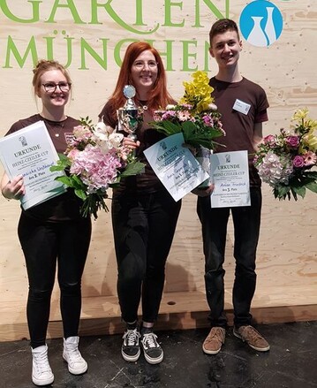 Die Gewinner des letzten Heinz-Czeiler-Cups im Jahr 2019 (von links): Franziska Weihaupt (2. Platz), Anna Gramsch (1. Platz) und Anian Friedrich