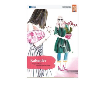 Auf einem Kalender veranschaulichen die Illustrationen zwlf Anlsse.