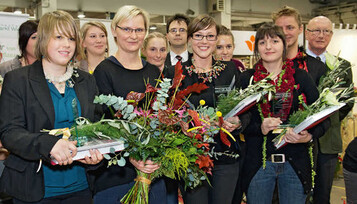 Siegerehrung bei den sterreichischen Staatsmeisterschaften: Katharina
Janke, Fabienne Karg, Birgit Haberschrick und Veronika Knig.