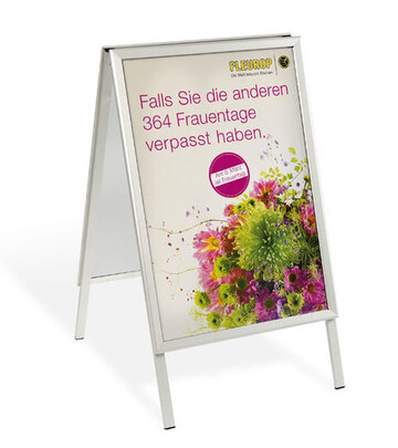 Humorvoll weist
Fleurop auf den
Frauentag hin.